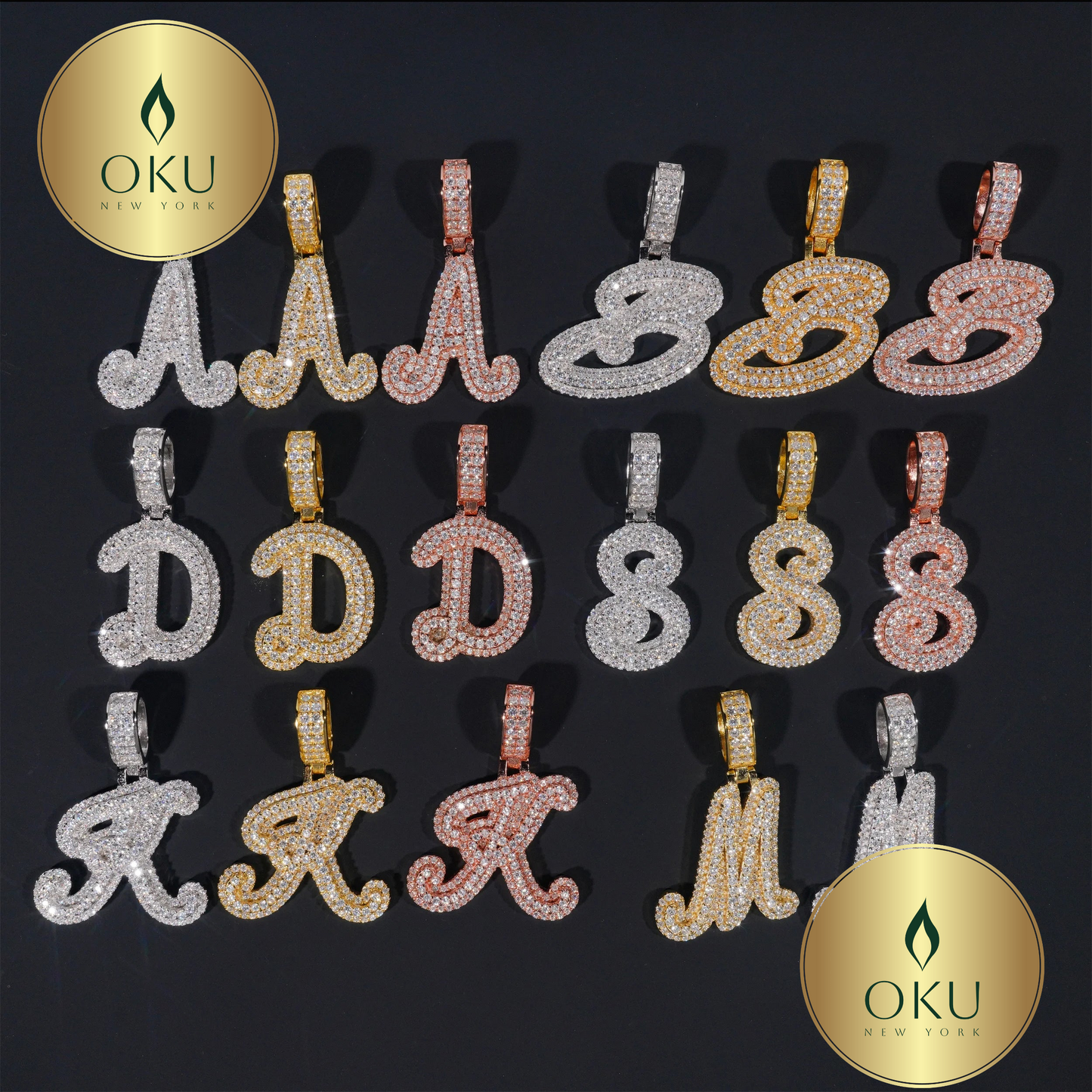 Iced Out Letter Pendant