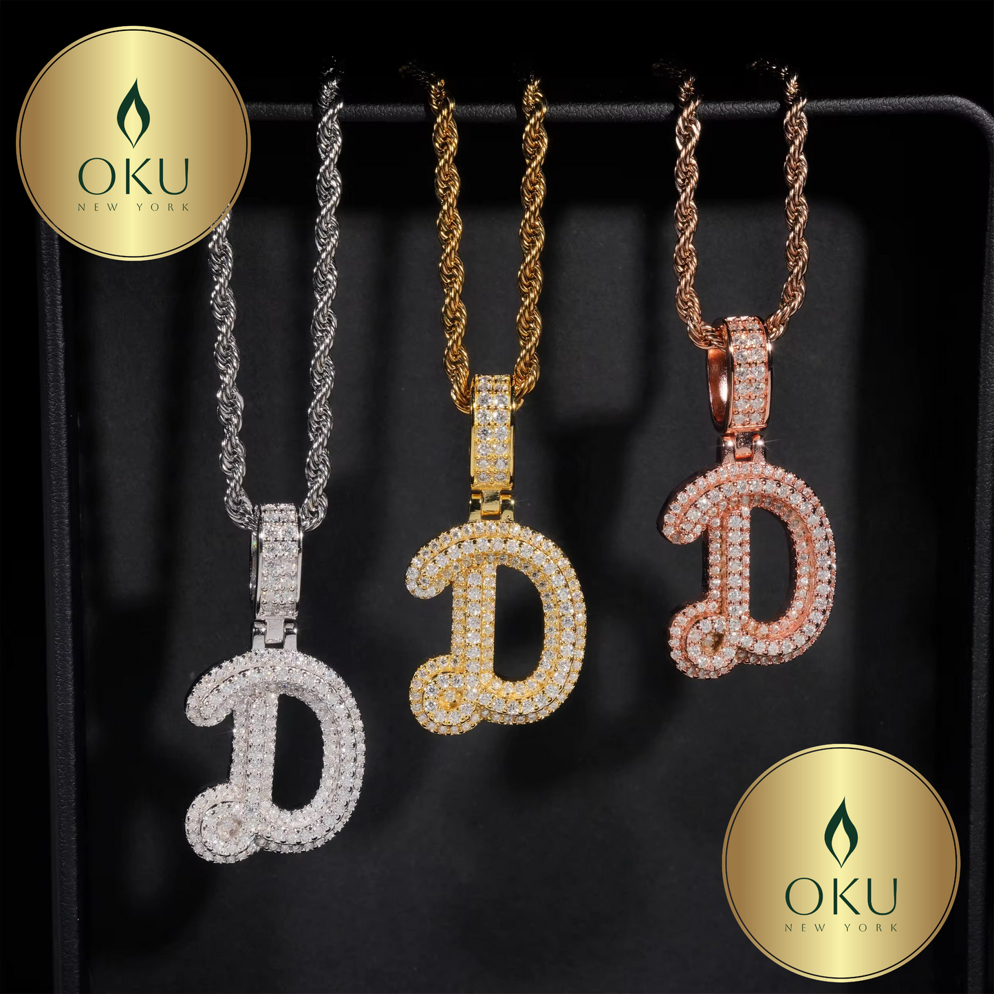 Iced Out Letter Pendant