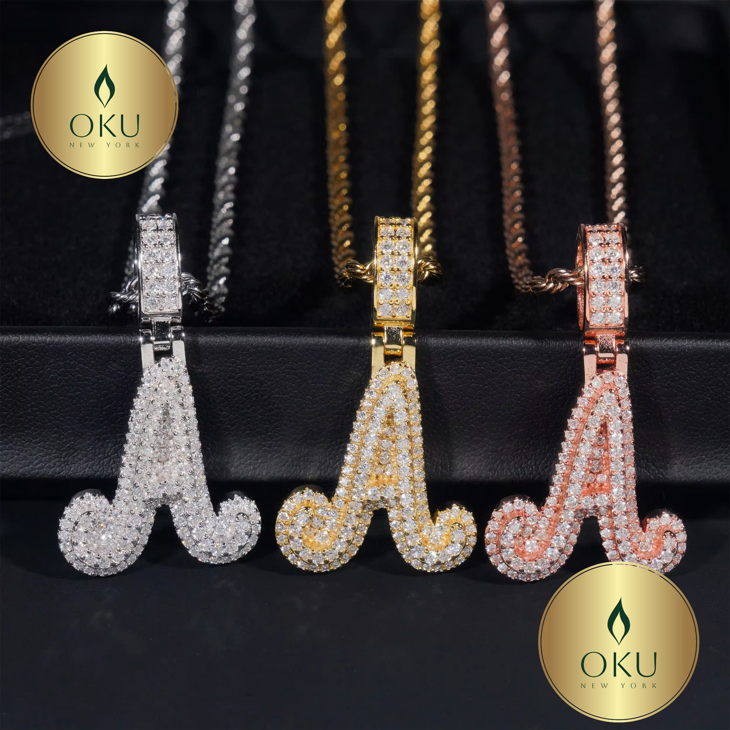 Iced Out Letter Pendant