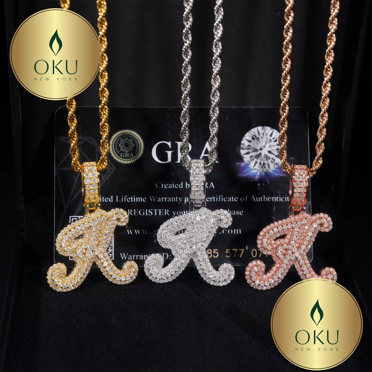 Iced Out Letter Pendant