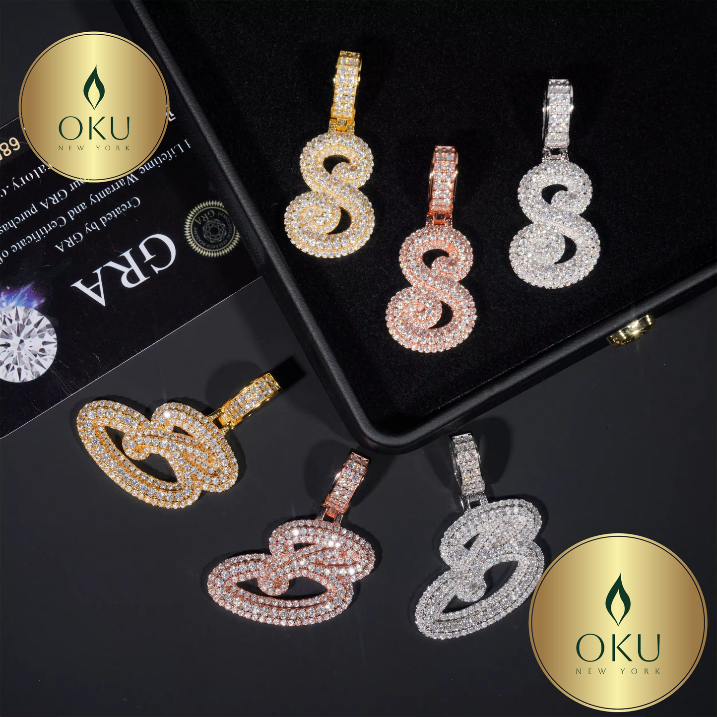 Iced Out Letter Pendant