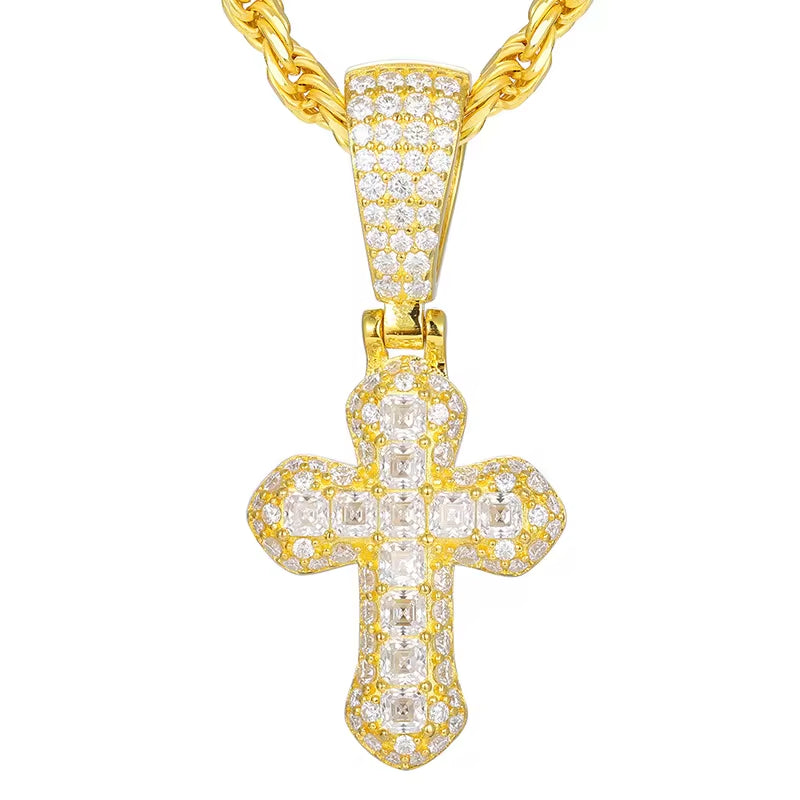 Iced Out Baguette Cross