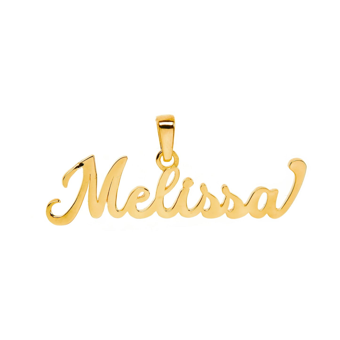 14K Solid Gold Name Pendant