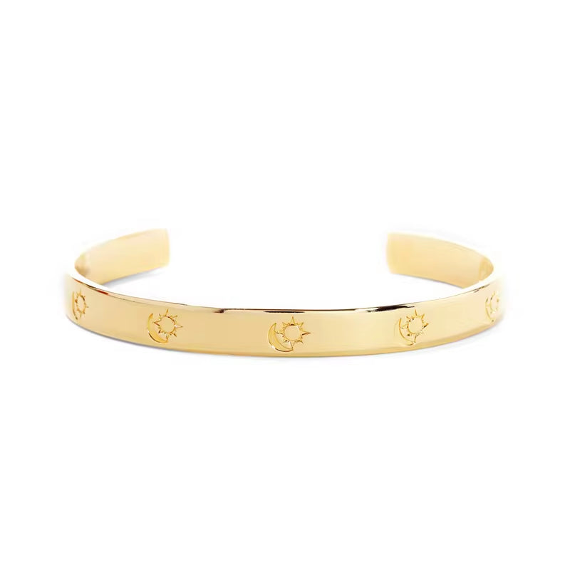 Engraved Cuff Bracelet Bangle