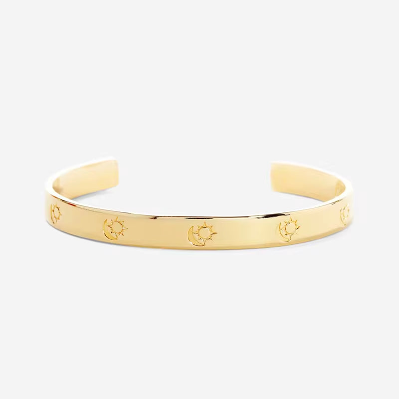 Engraved Cuff Bracelet Bangle