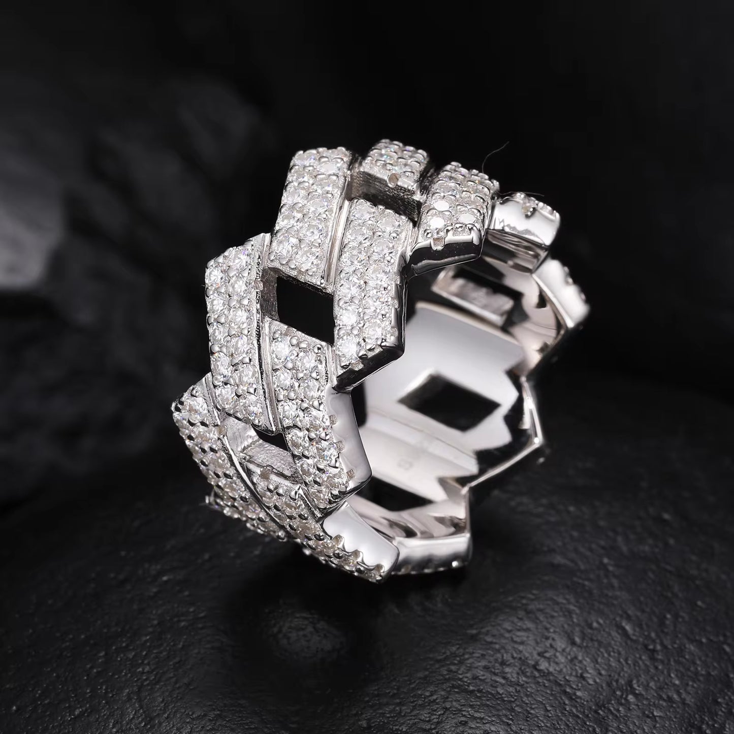 Iced Out Baguette Ring