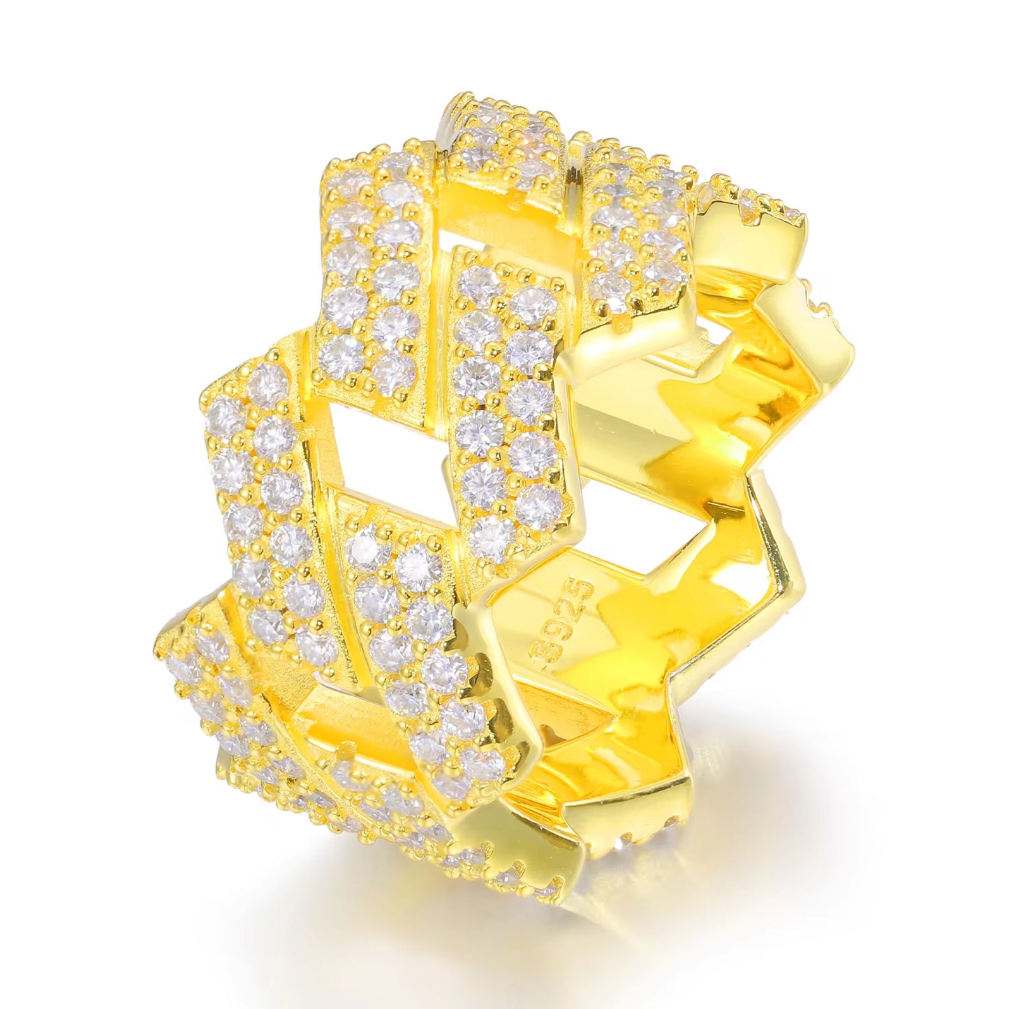 Iced Out Baguette Ring