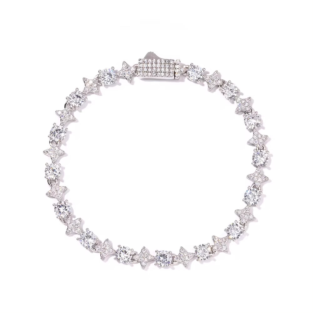 Iced Out Star Tennis Bracelet