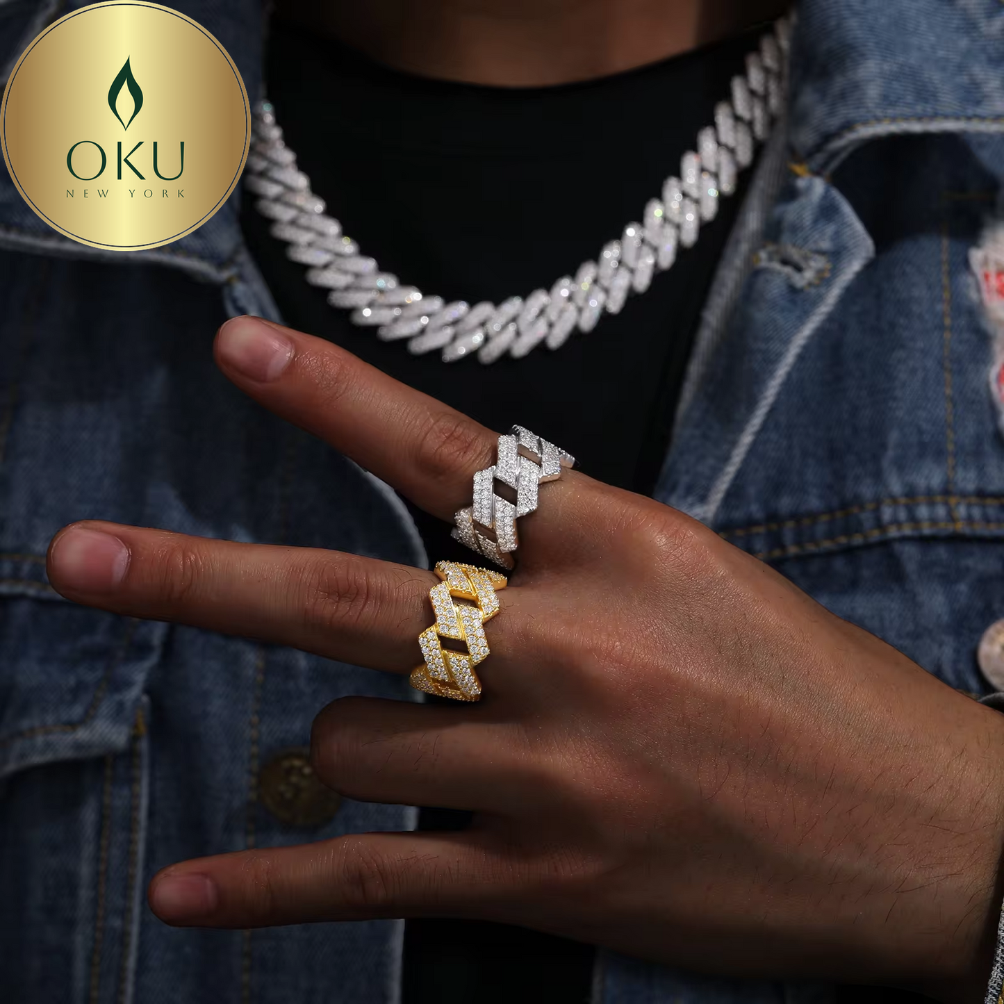 Iced Out Baguette Ring