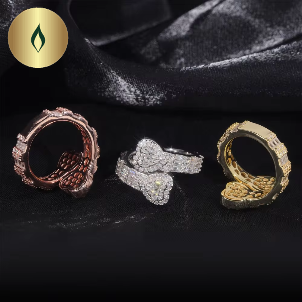 Iced Out Heart Ring