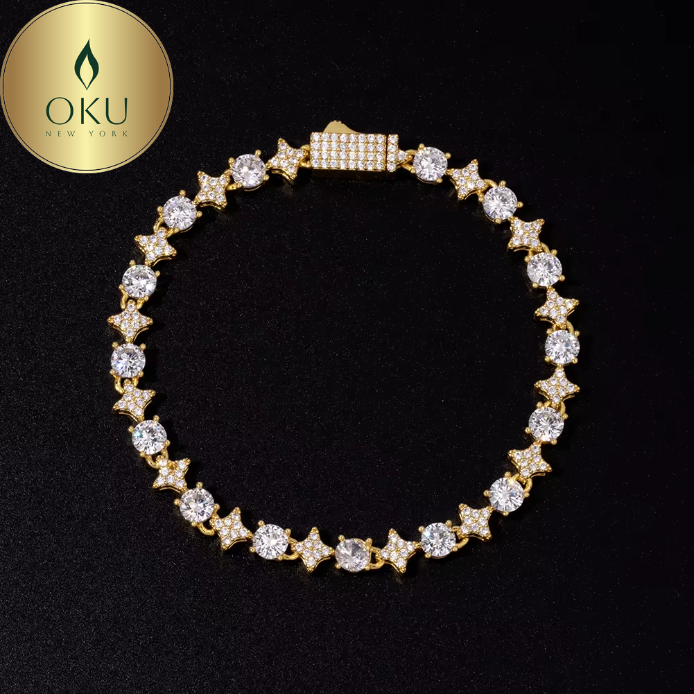 Iced Out Star Tennis Bracelet