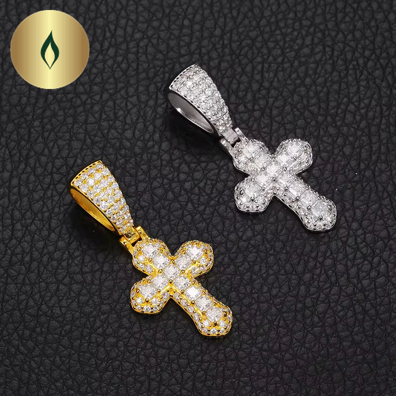 Iced Out Baguette Cross