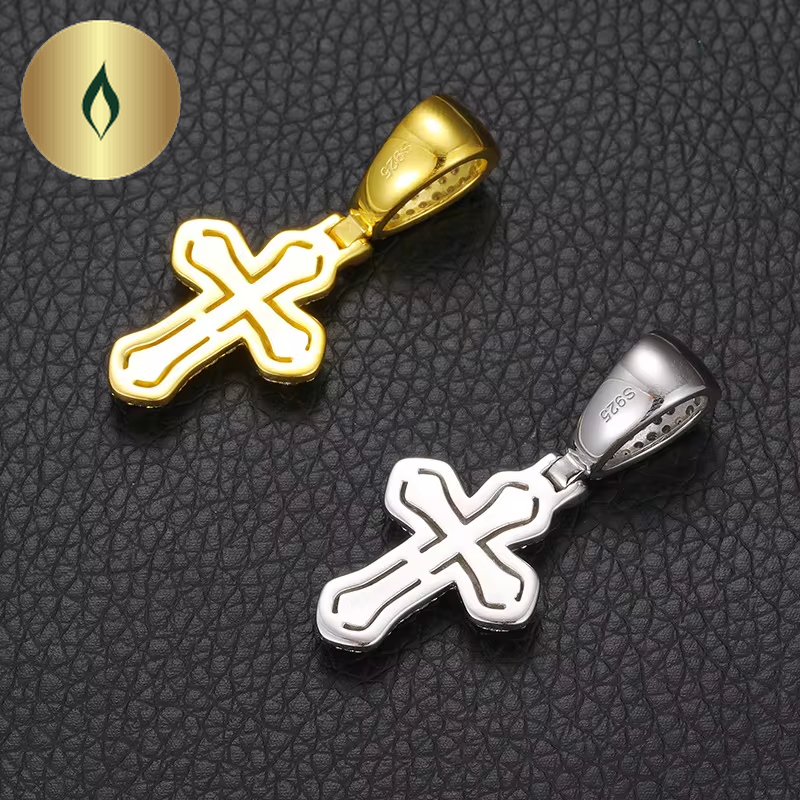 Iced Out Baguette Cross