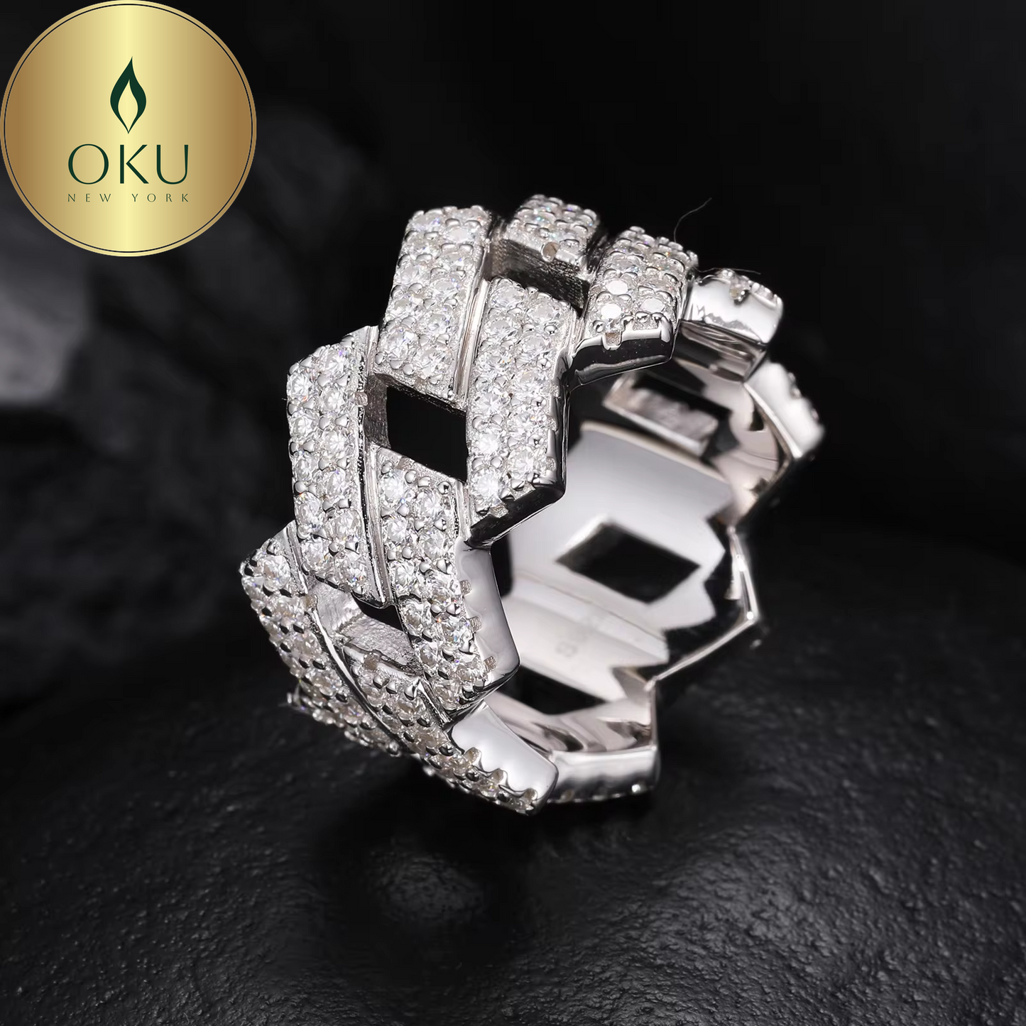Iced Out Baguette Ring