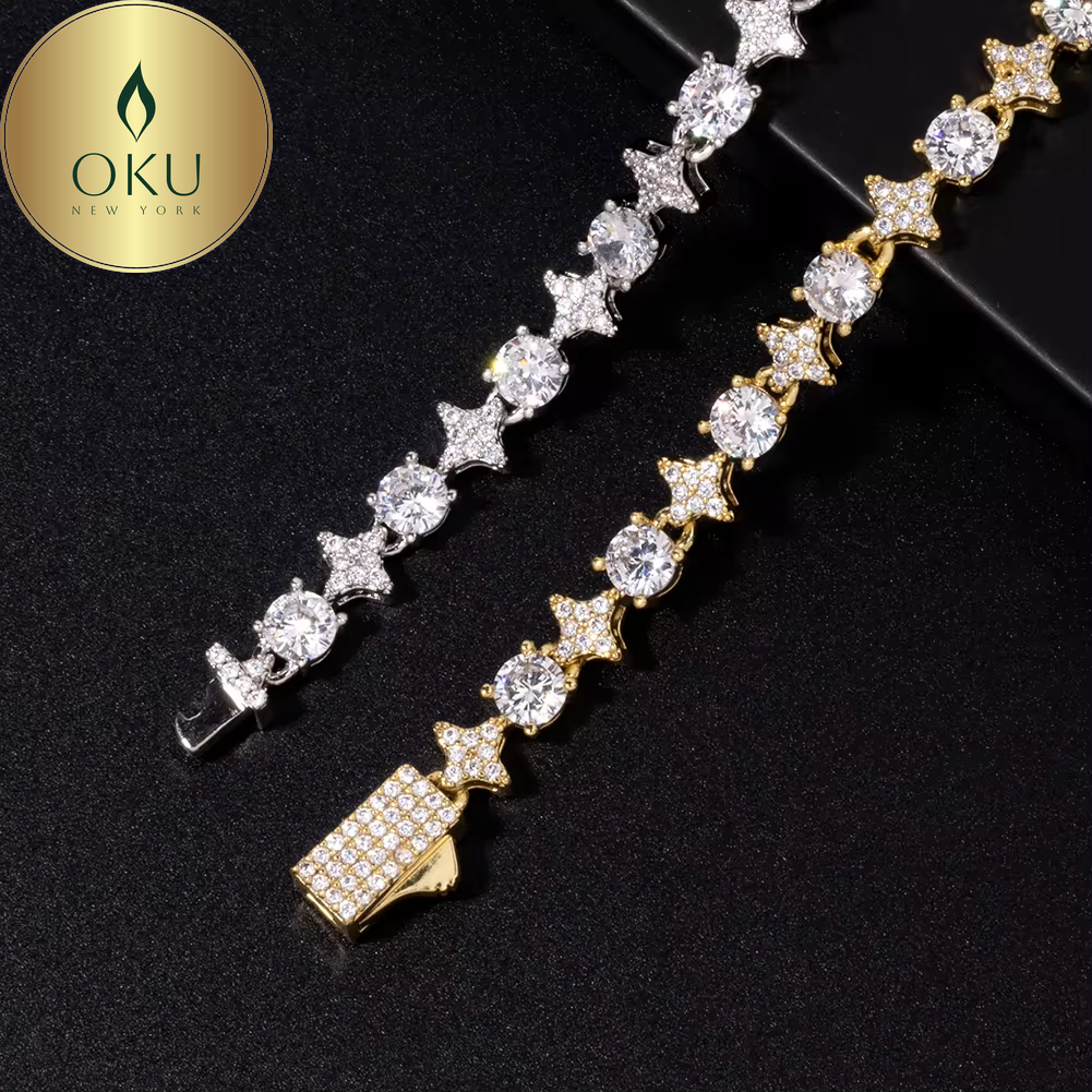 Iced Out Star Tennis Bracelet